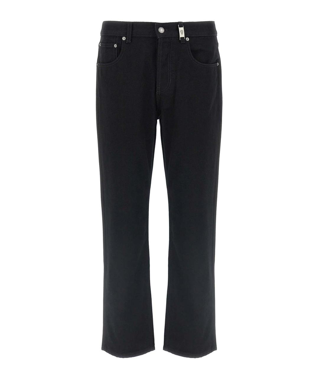 ALEXANDER MCQUEEN Черные хлопковые прямые джинсы, фото 1