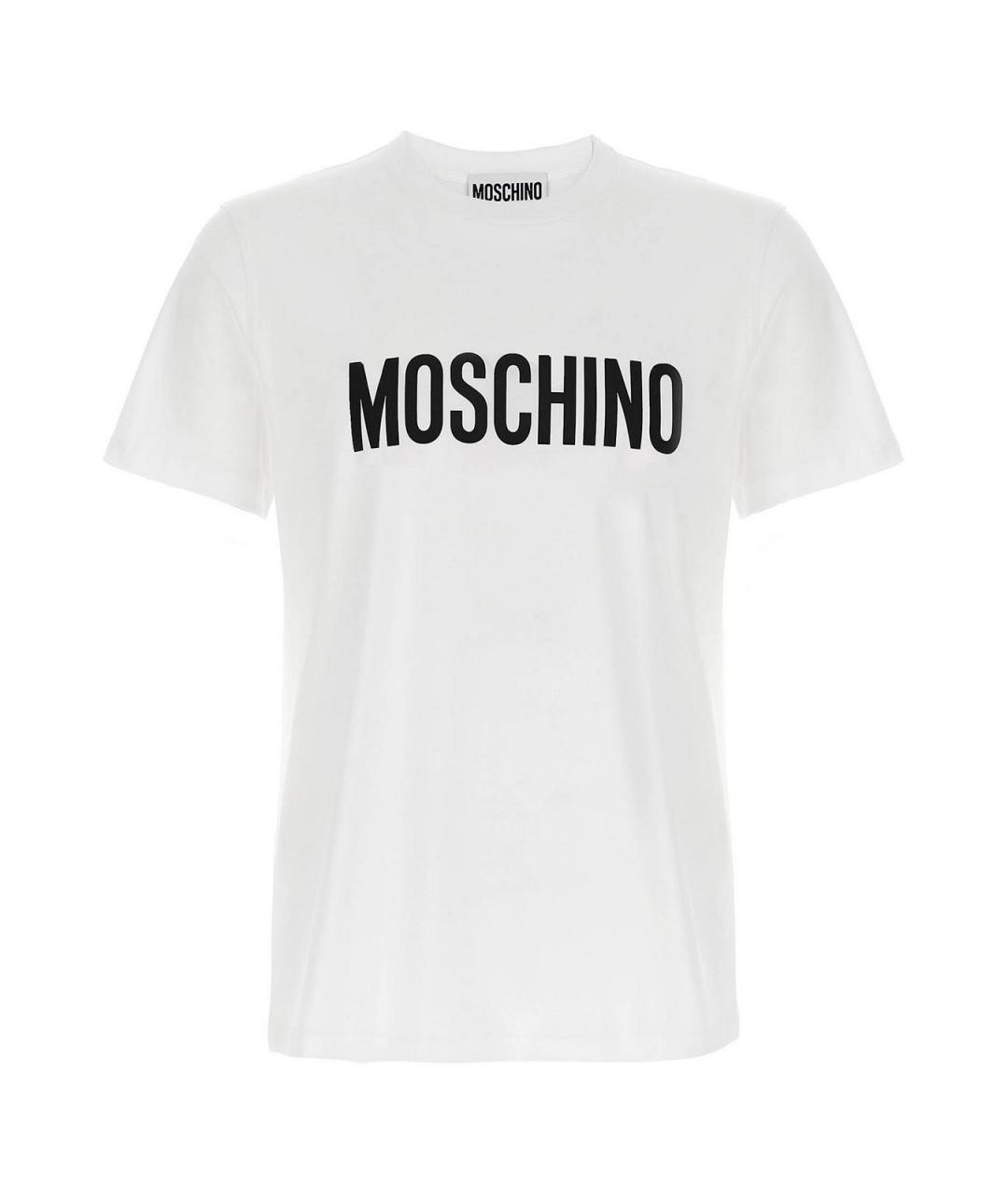 MOSCHINO Белая хлопковая футболка, фото 1