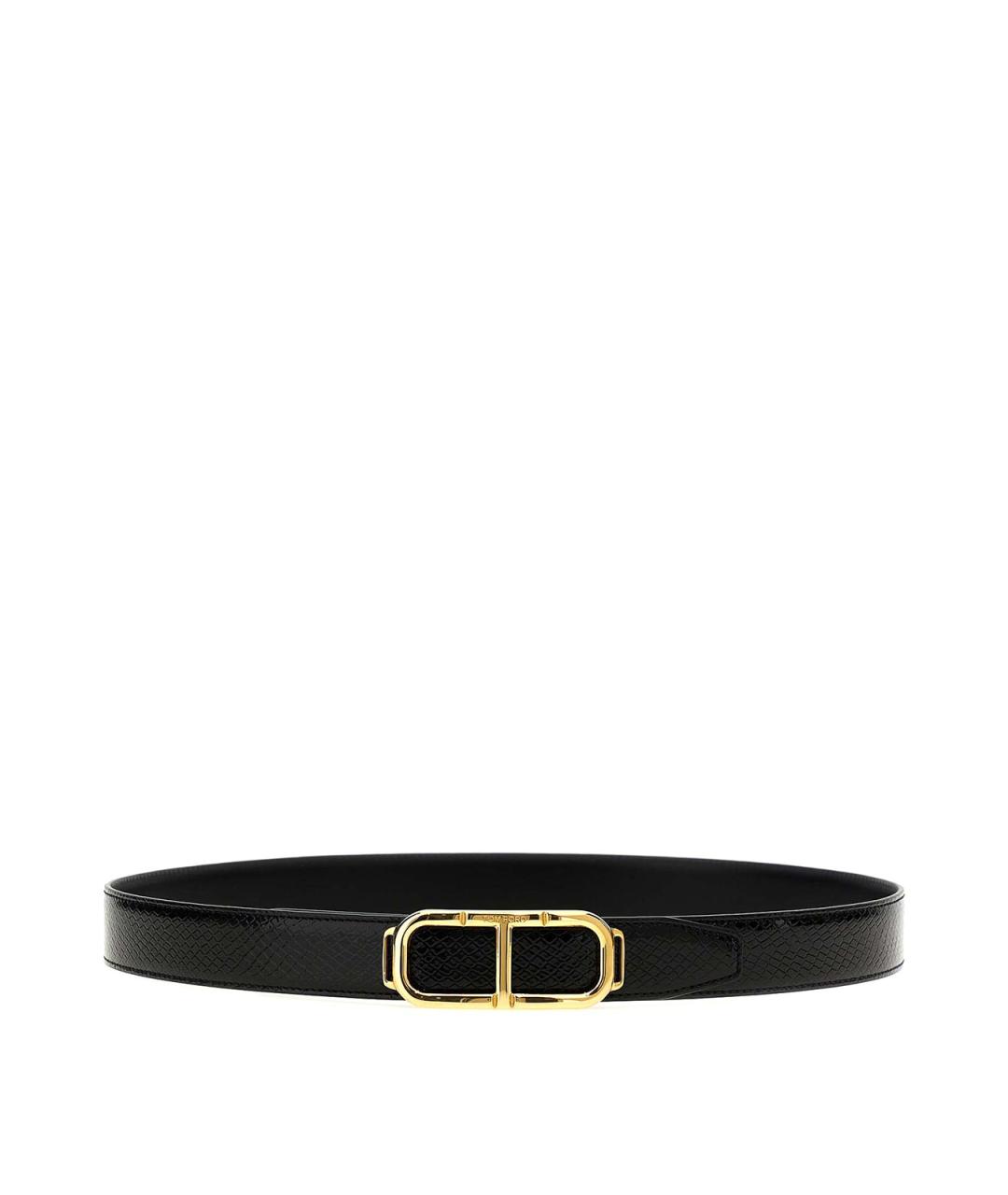 TOM FORD Черный кожаный ремень, фото 1
