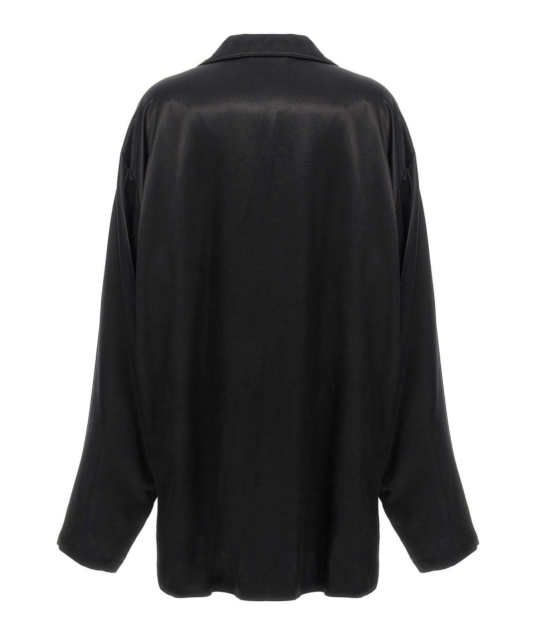 BALENCIAGA Черная вискозная рубашка, фото 2