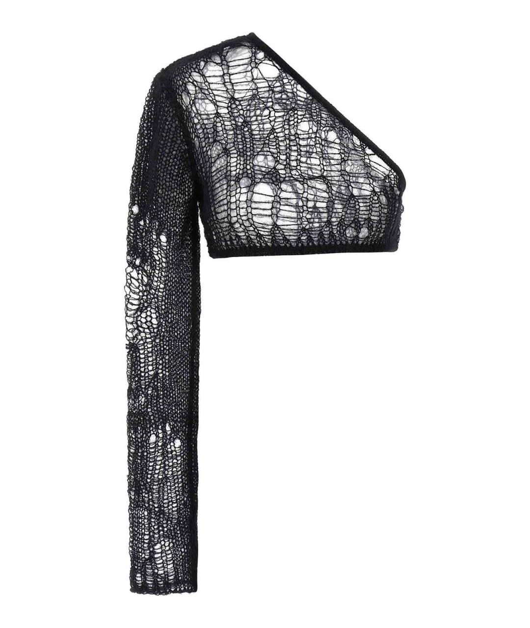RICK OWENS Черная шерстяная футболка, фото 1