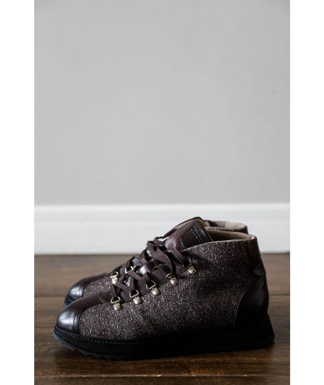 DOUCAL'S Коричневые текстильные низкие ботинки, фото 6