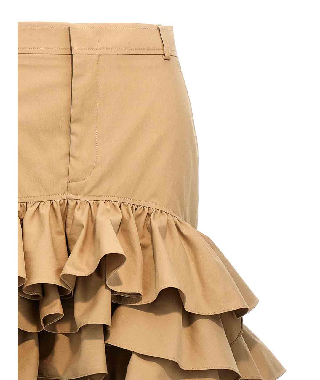 MOSCHINO Бежевая хлопковая юбка миди, фото 3