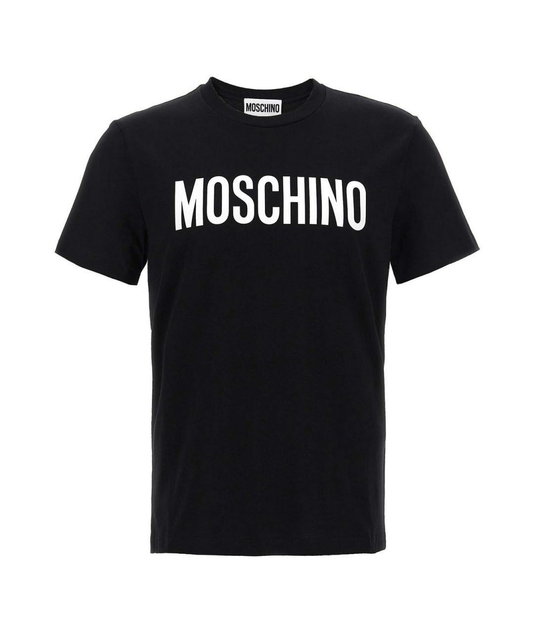 MOSCHINO Черная хлопковая футболка, фото 1