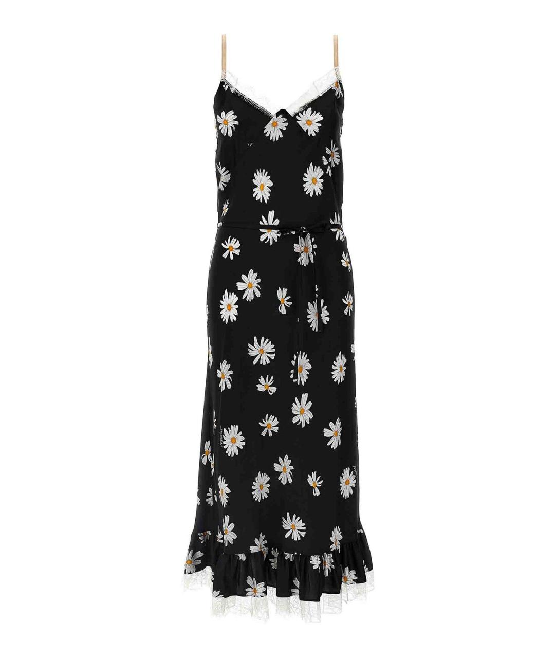 MOSCHINO Черное шелковое повседневное платье, фото 1