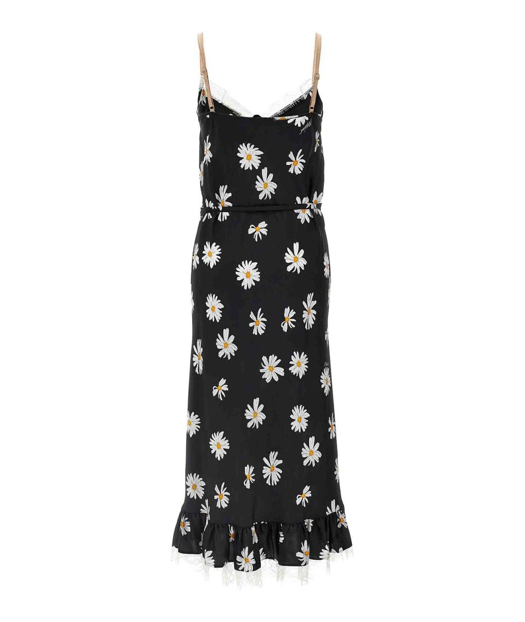 MOSCHINO Черное шелковое повседневное платье, фото 2