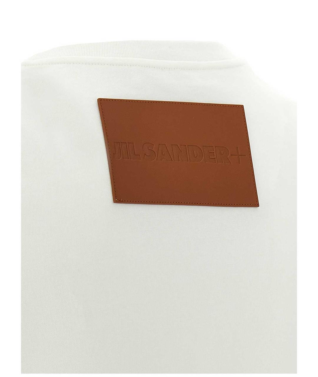 JIL SANDER Белая хлопковая футболка, фото 4