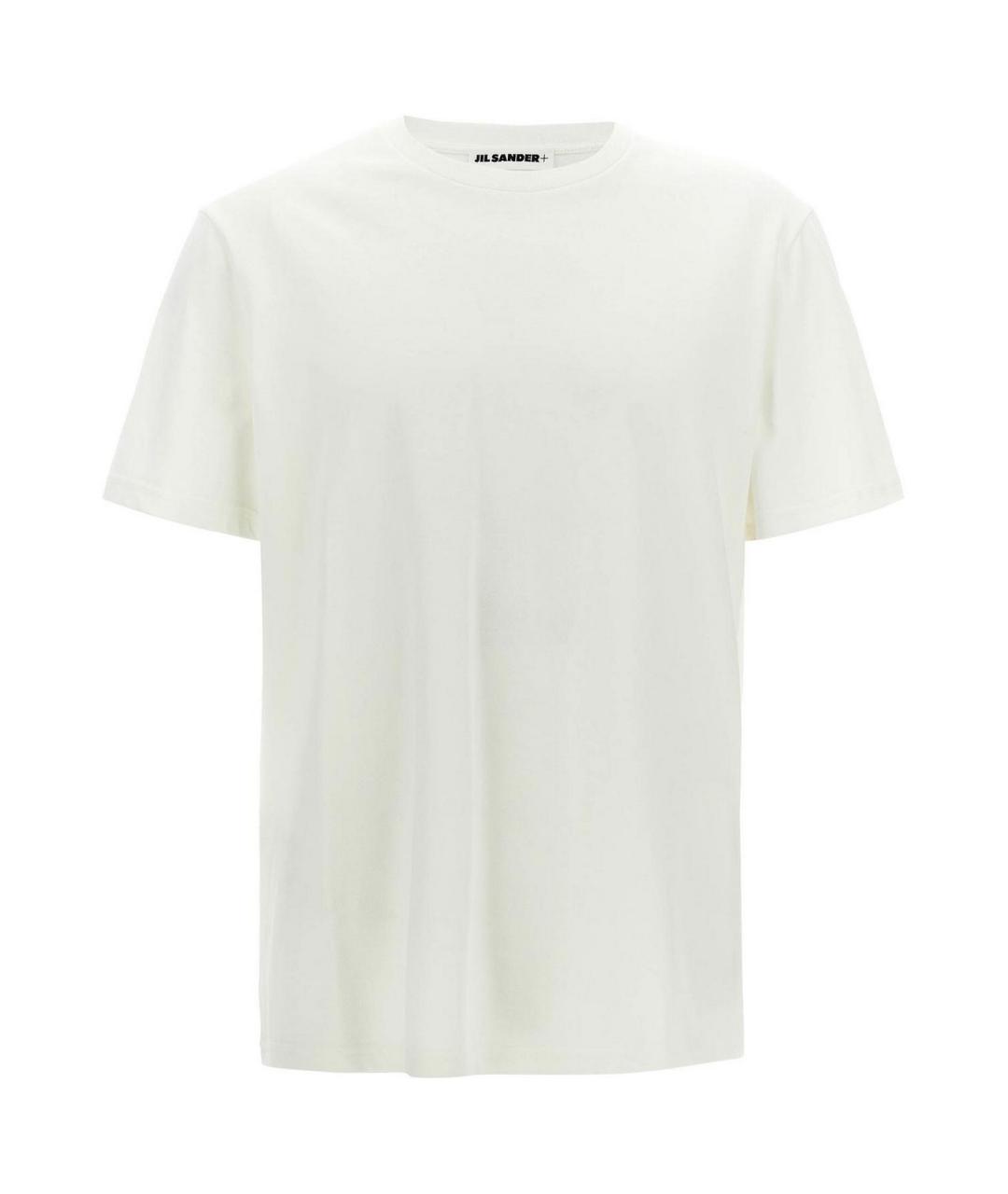 JIL SANDER Белая хлопковая футболка, фото 1