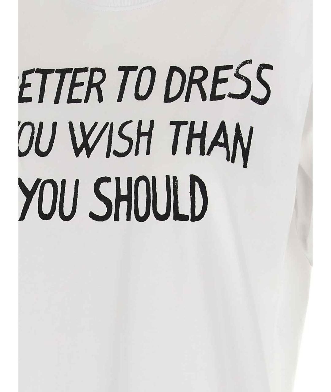 MOSCHINO Белая хлопковая футболка, фото 4