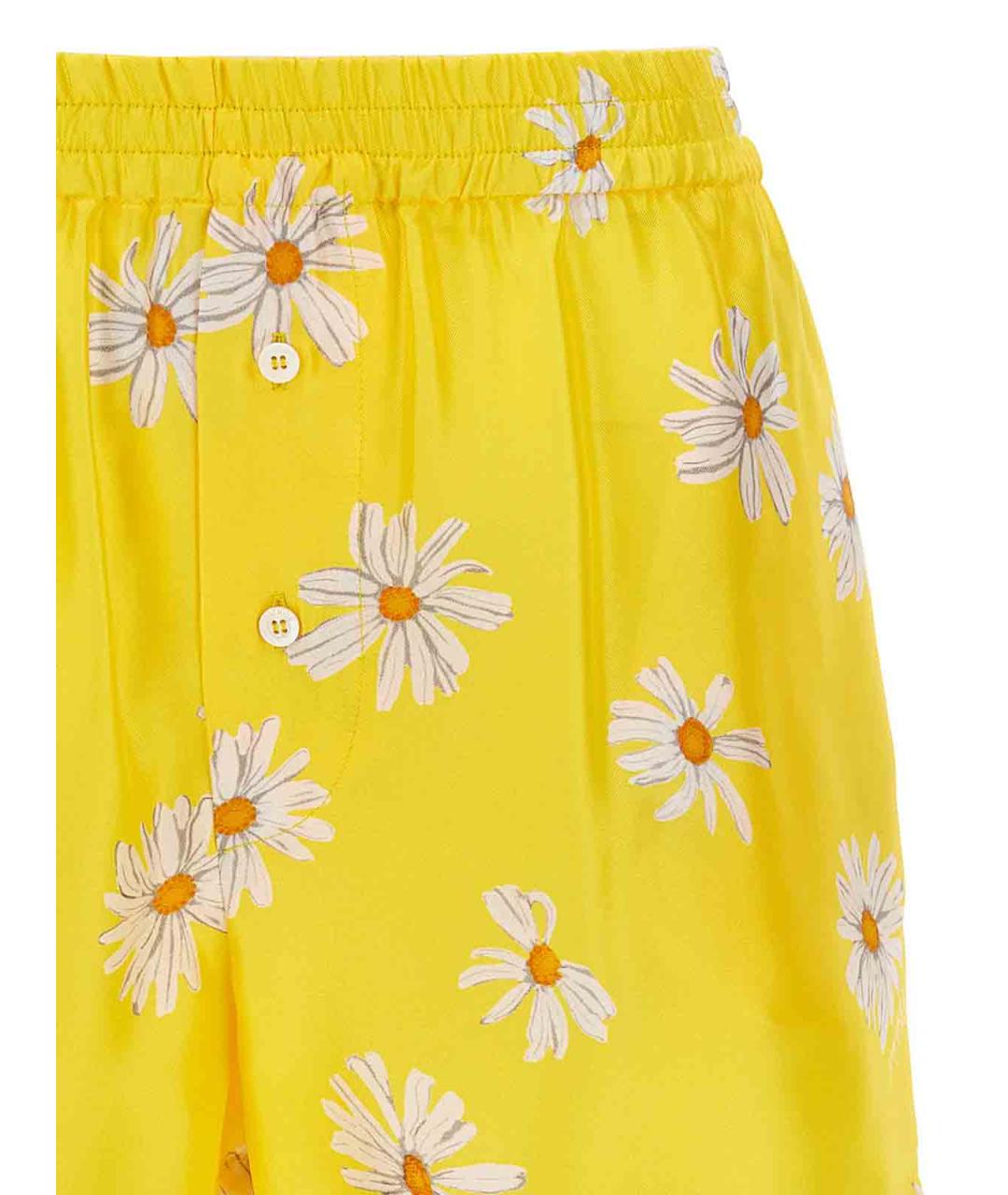 MOSCHINO Желтые шелковые шорты, фото 3