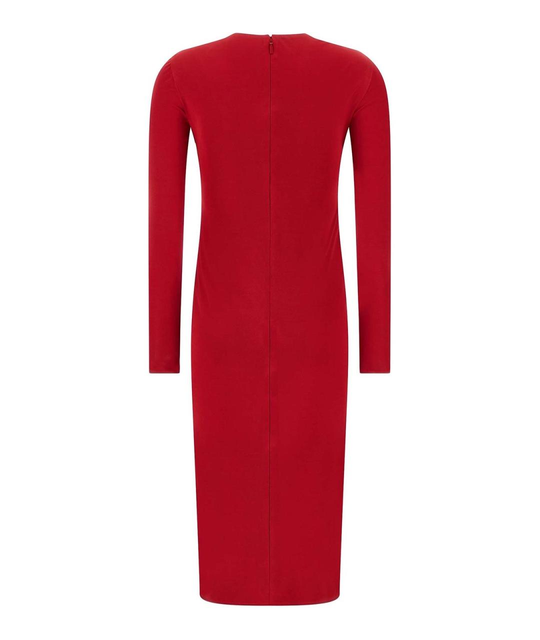 VERSACE Красное вискозное коктейльное платье, фото 2