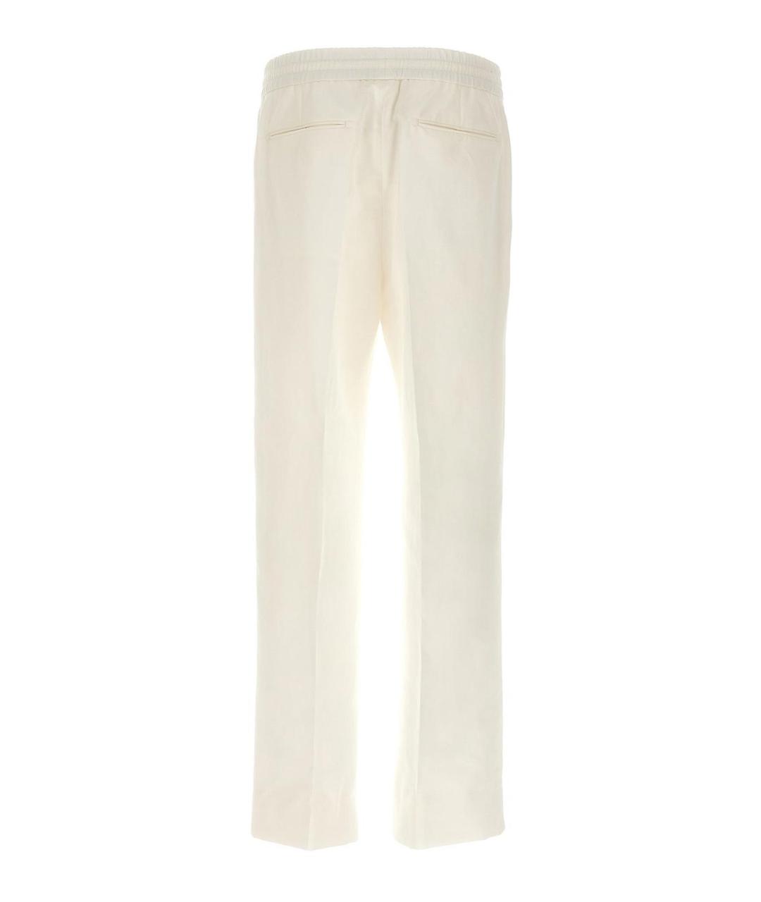 BRIONI Белые хлопковые повседневные брюки, фото 2