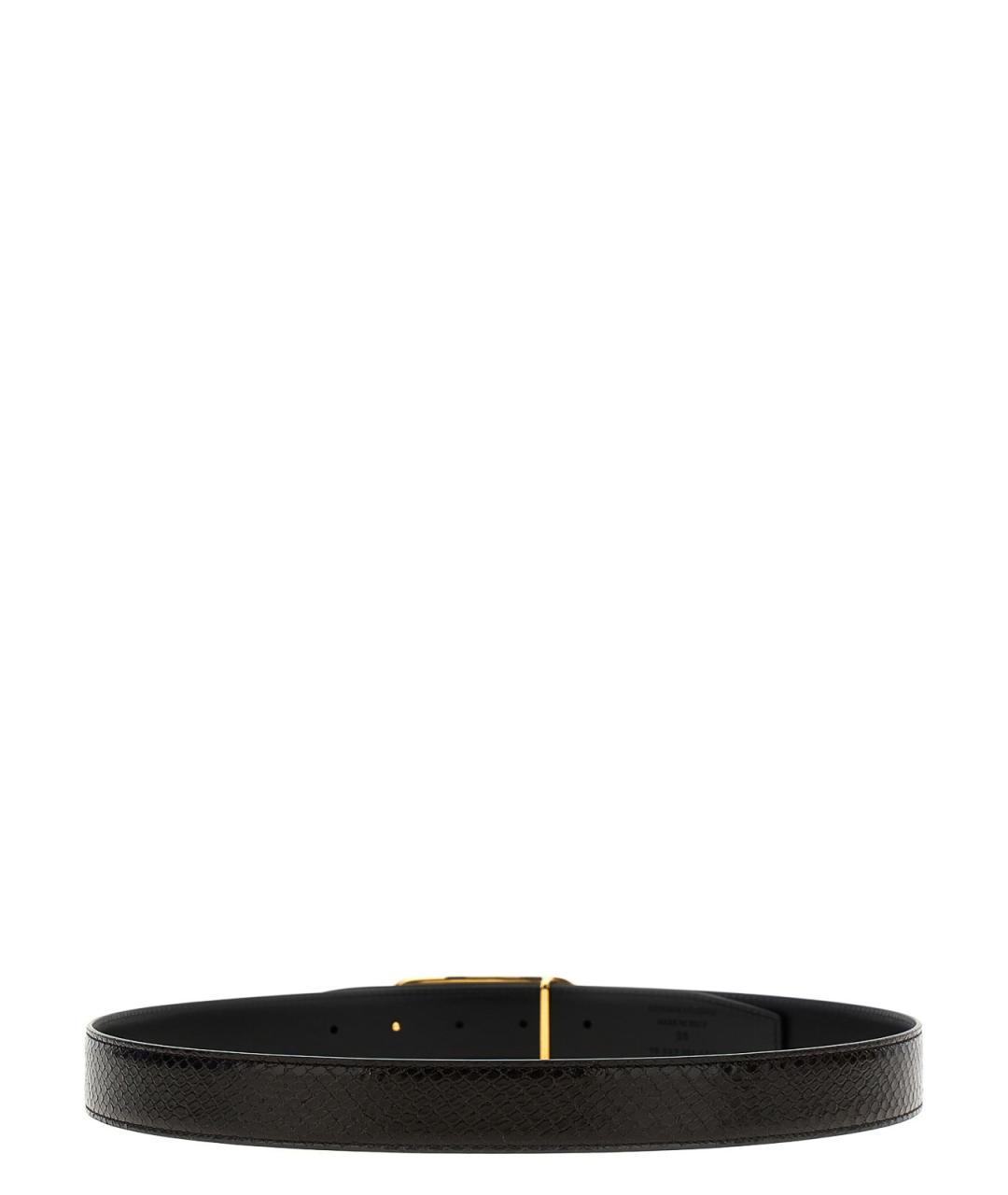 TOM FORD Черный ремень из экзотической кожи, фото 3