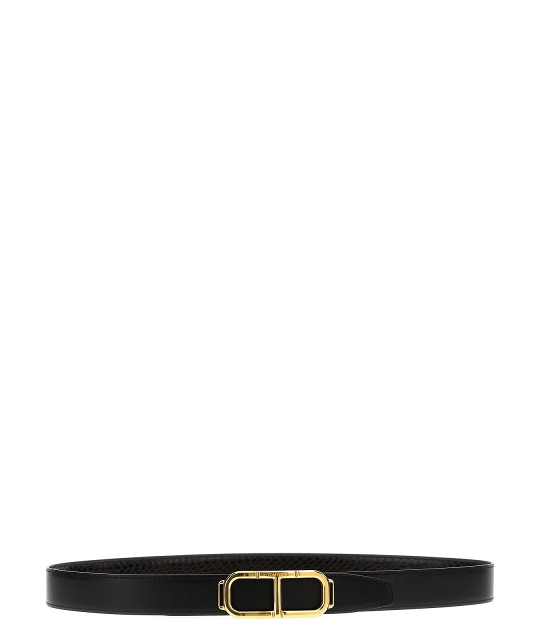 TOM FORD Черный ремень из экзотической кожи, фото 2