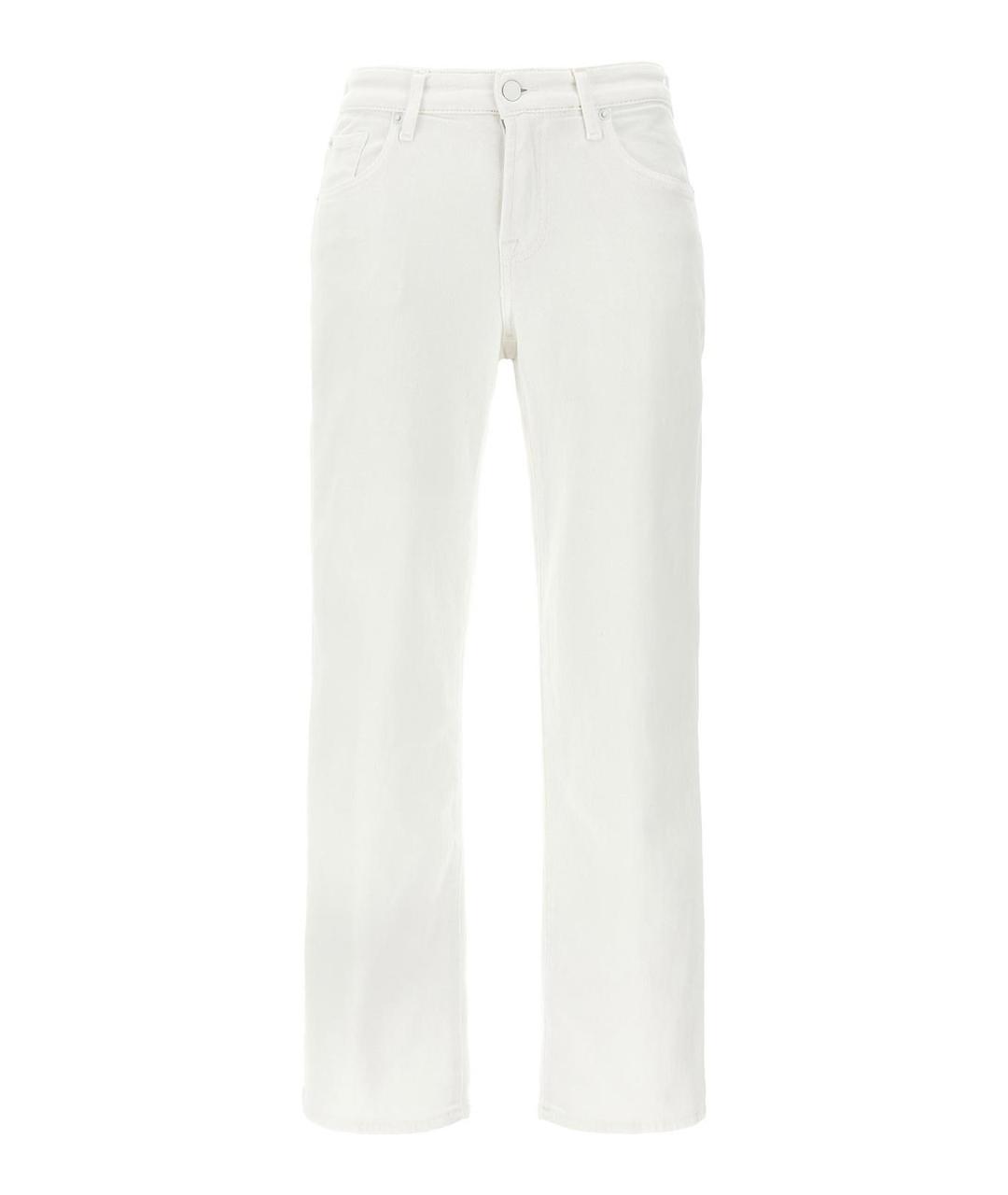 7 FOR ALL MANKIND Белые хлопковые прямые джинсы, фото 1