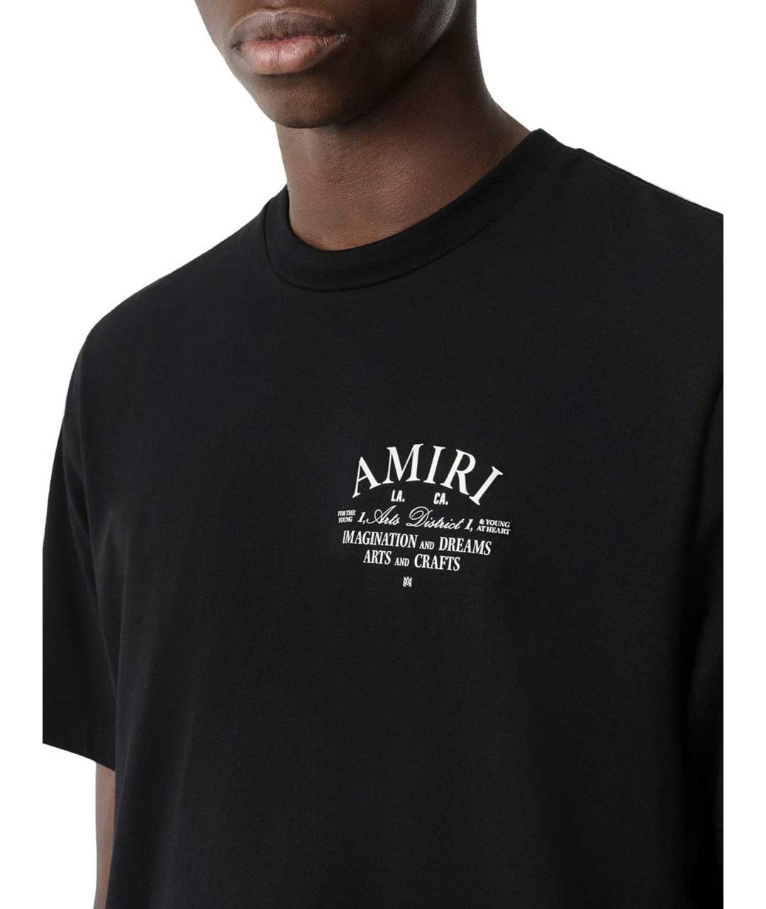 AMIRI Черная хлопковая футболка, фото 5