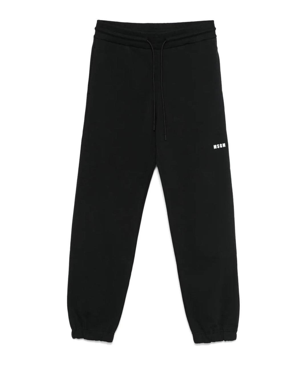 MSGM Черные хлопковые спортивные брюки и шорты, фото 1