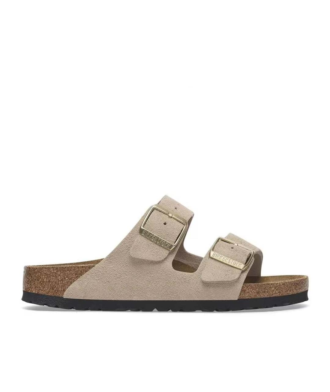 BIRKENSTOCK Бежевые кожаные сандалии, фото 5