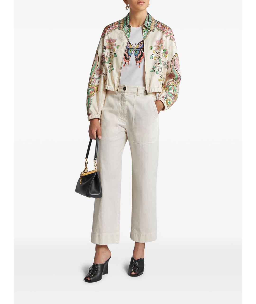 ETRO Белая хлопковая футболка, фото 2