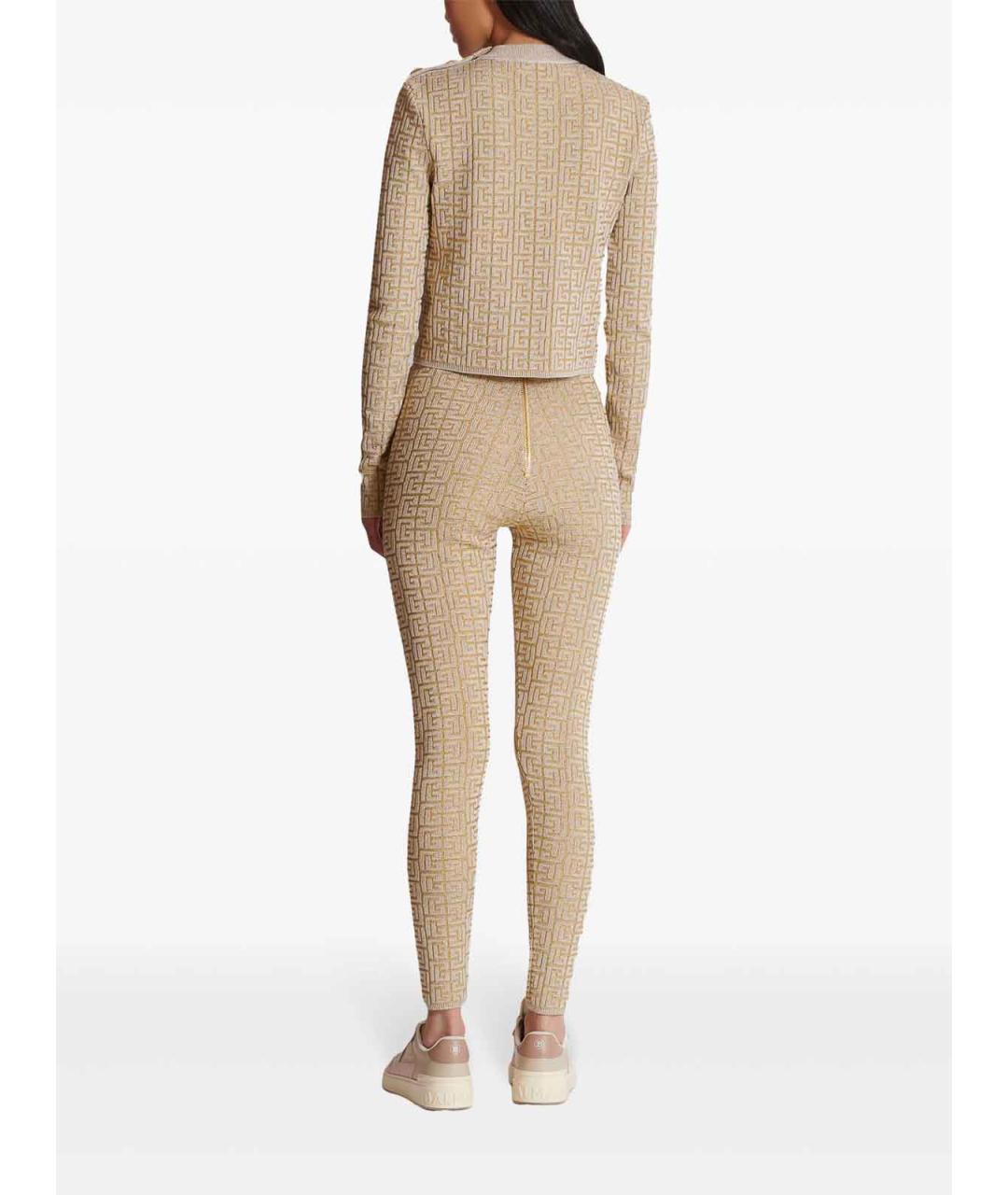 BALMAIN Бежевые леггинсы и велосипедки, фото 4