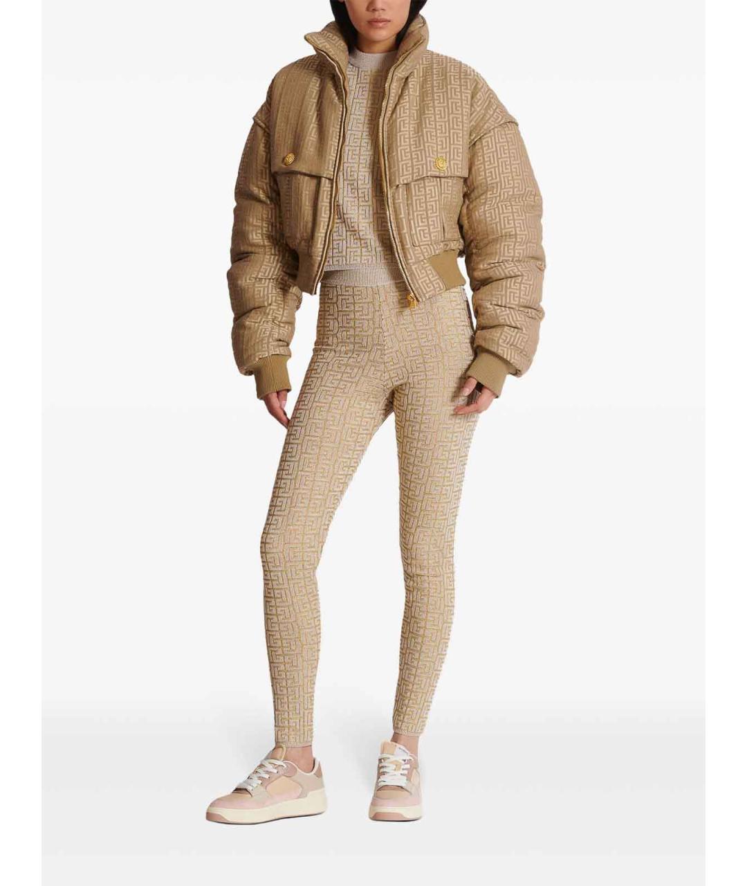 BALMAIN Бежевые леггинсы и велосипедки, фото 2