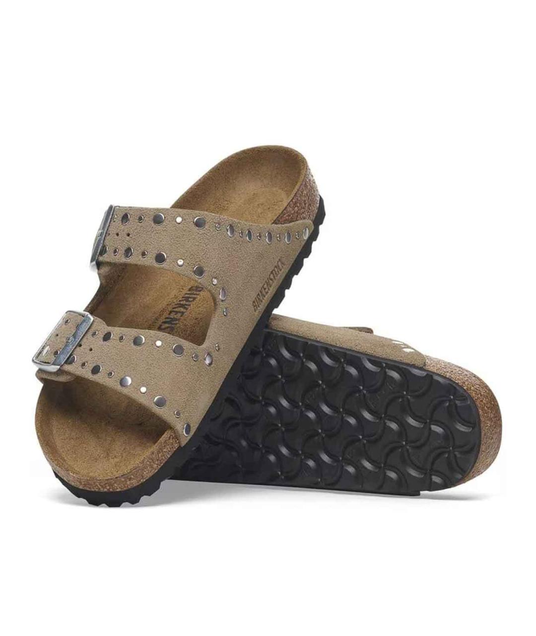 BIRKENSTOCK Серые кожаные сандалии, фото 2