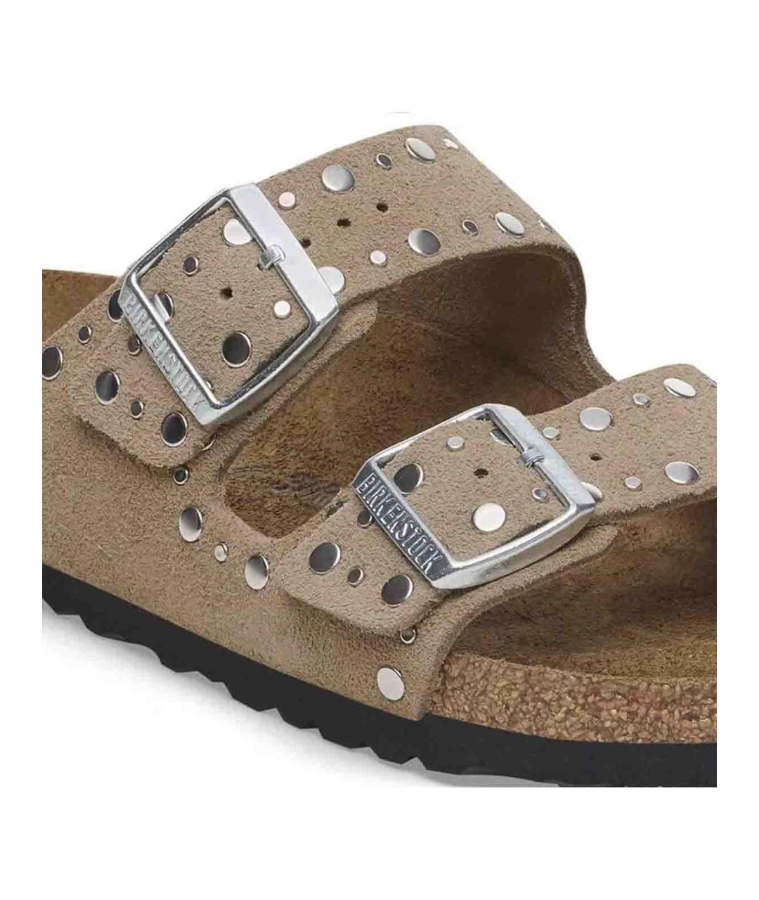 BIRKENSTOCK Серые кожаные сандалии, фото 6
