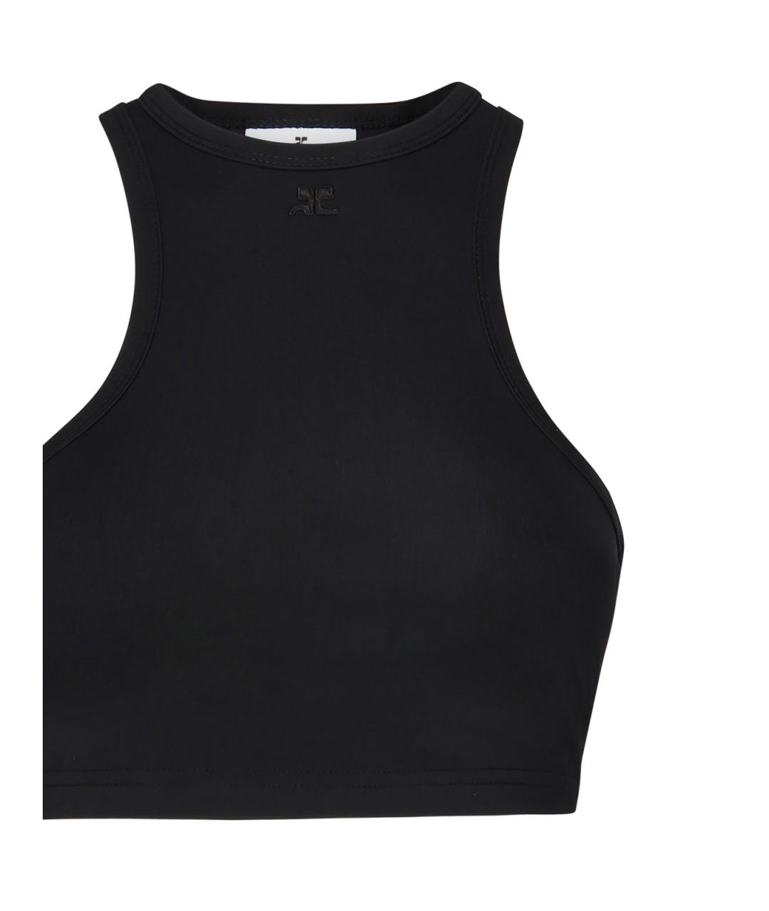 COURREGES Черная ацетатная майка, фото 3