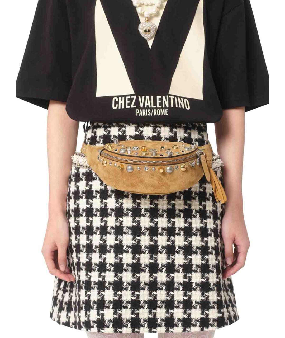 VALENTINO Черная хлопковая футболка, фото 5