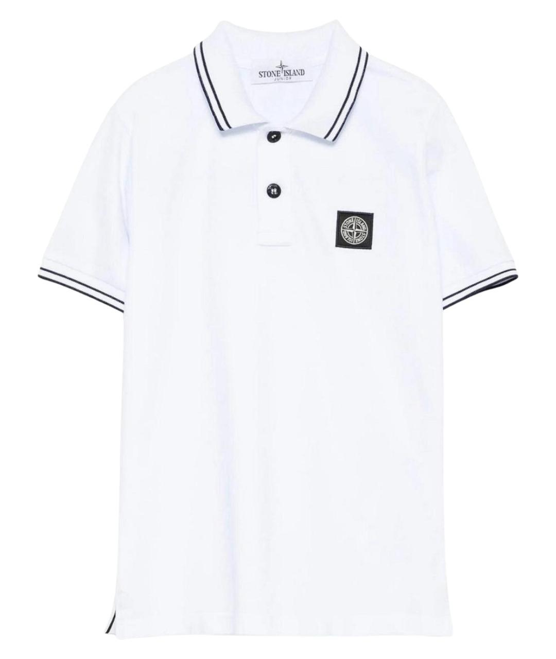STONE ISLAND Белая хлопковая детская футболка, фото 1