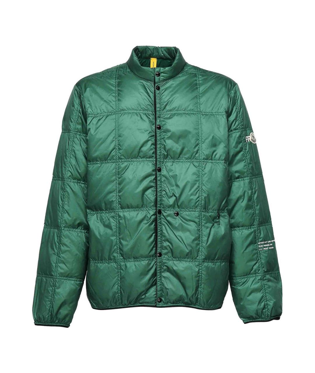 MONCLER Зеленая полиамидовая куртка, фото 1