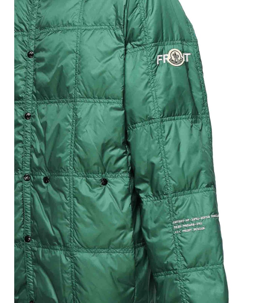 MONCLER Зеленая полиамидовая куртка, фото 3