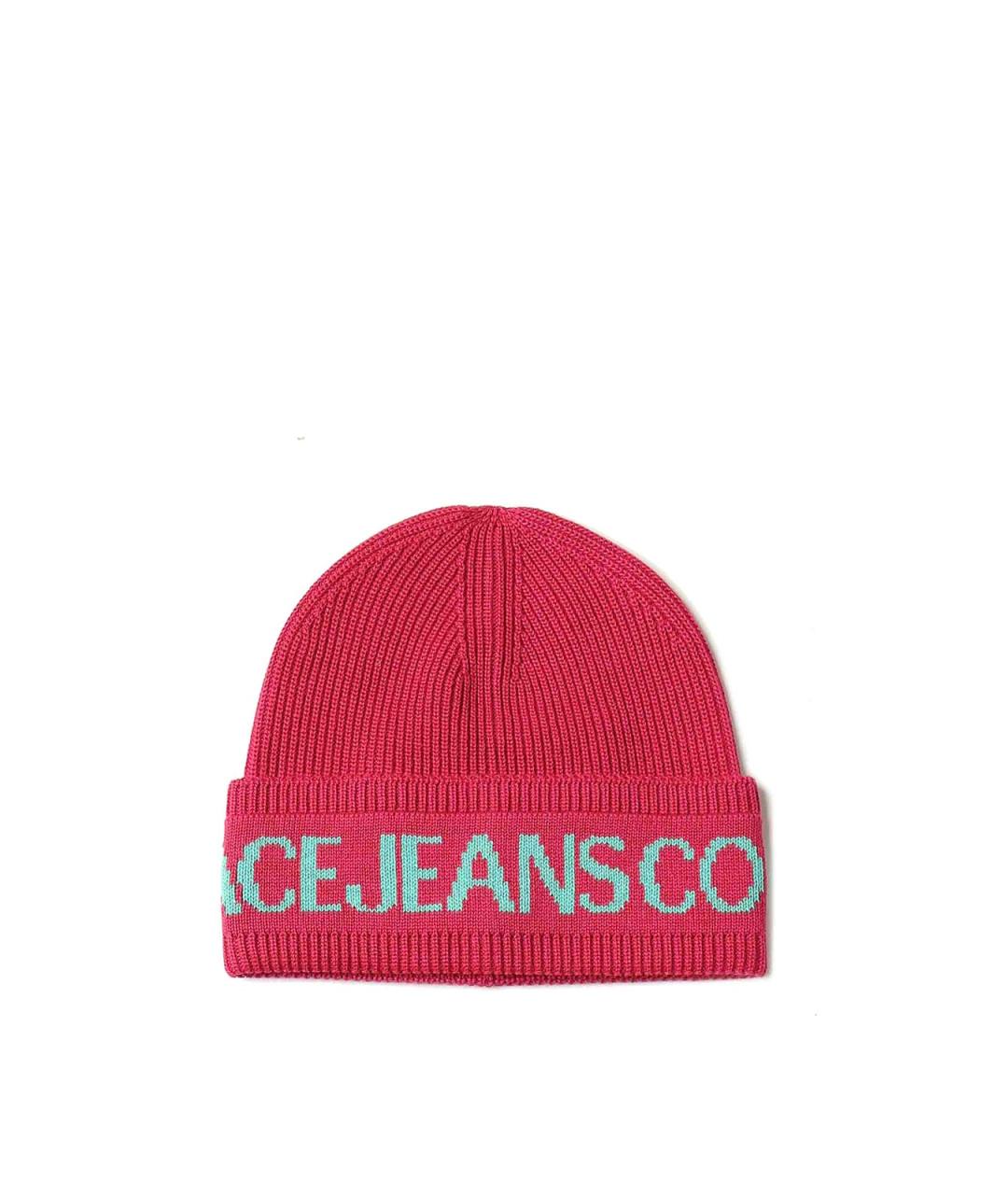 VERSACE JEANS COUTURE Фуксия шерстяная шапка, фото 1