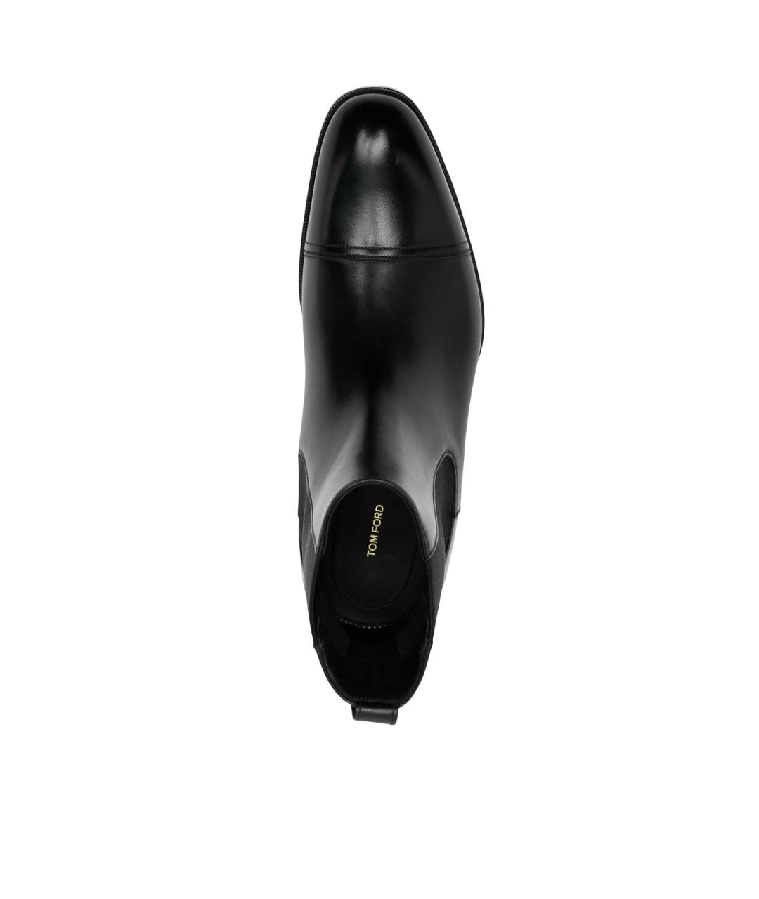 TOM FORD Черные кожаные высокие ботинки, фото 4