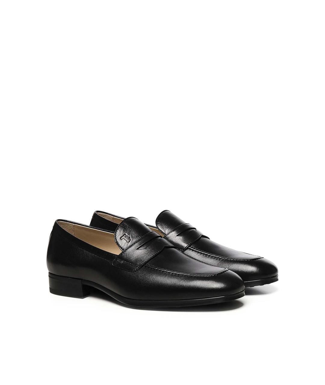 TOD'S Черные кожаные лоферы, фото 3