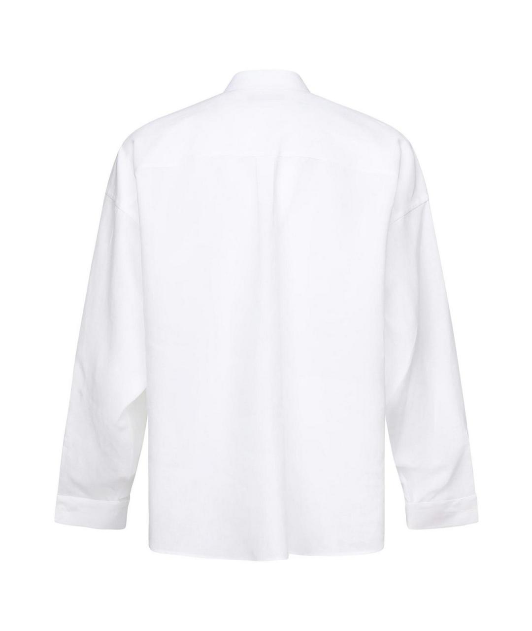 DOLCE&GABBANA Белая льняная классическая рубашка, фото 2