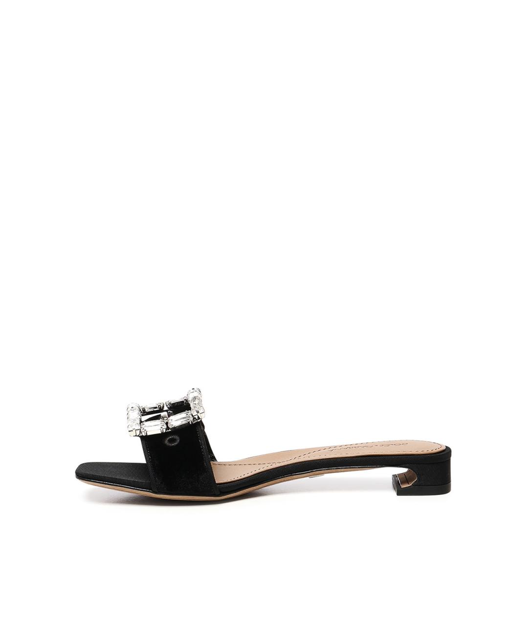 DOLCE&GABBANA Черные текстильные мюли, фото 2