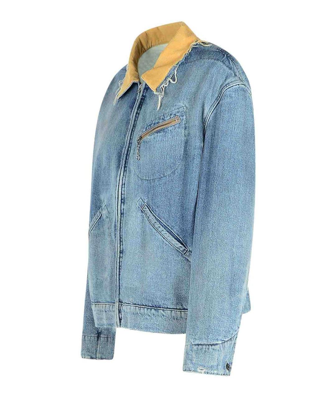 MAISON MARGIELA Голубая хлопковая куртка, фото 3