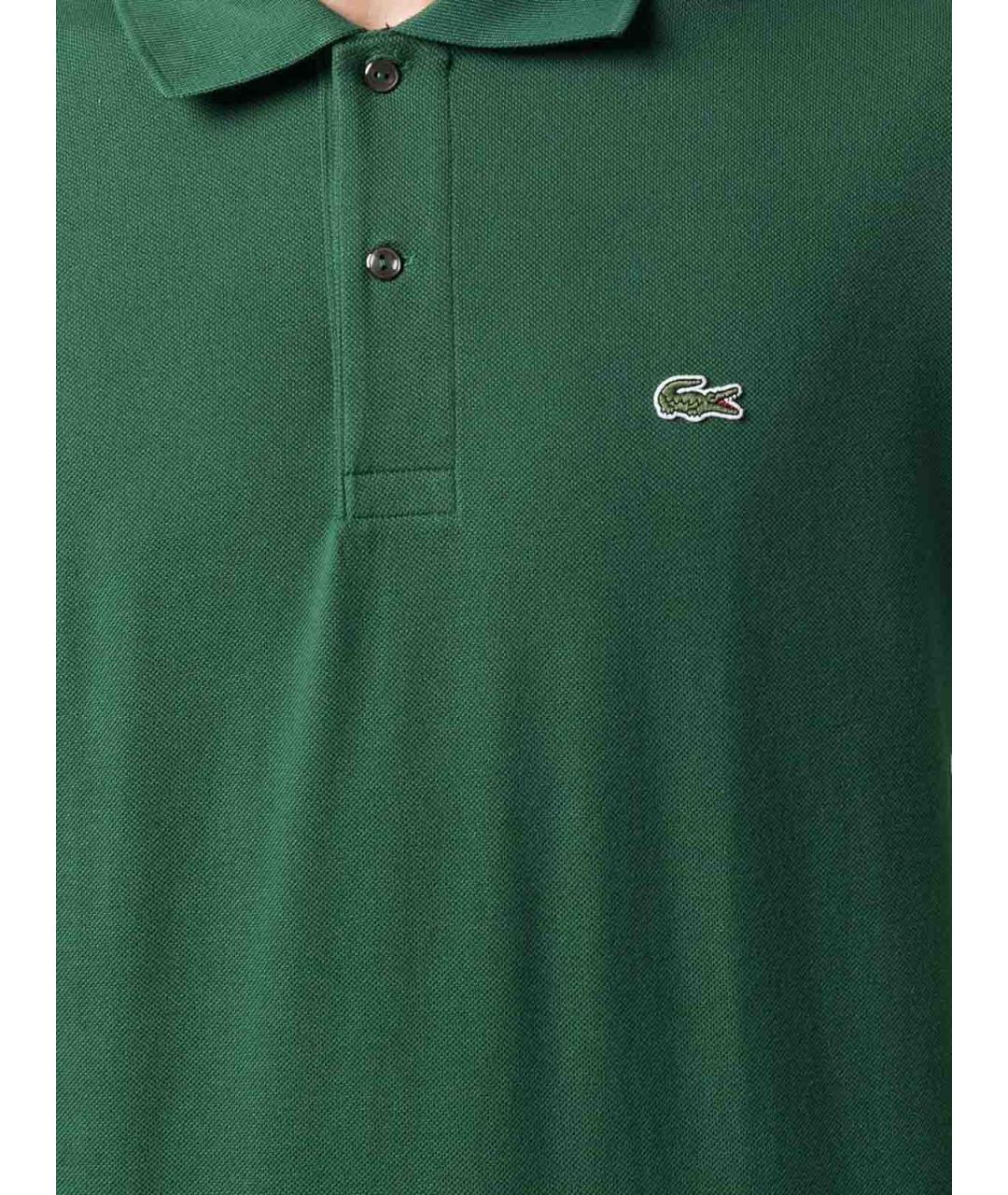 LACOSTE Зеленое хлопковое поло с коротким рукавом, фото 5