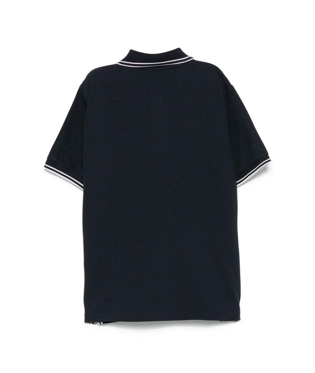 STONE ISLAND Темно-синяя хлопковая детская футболка, фото 2