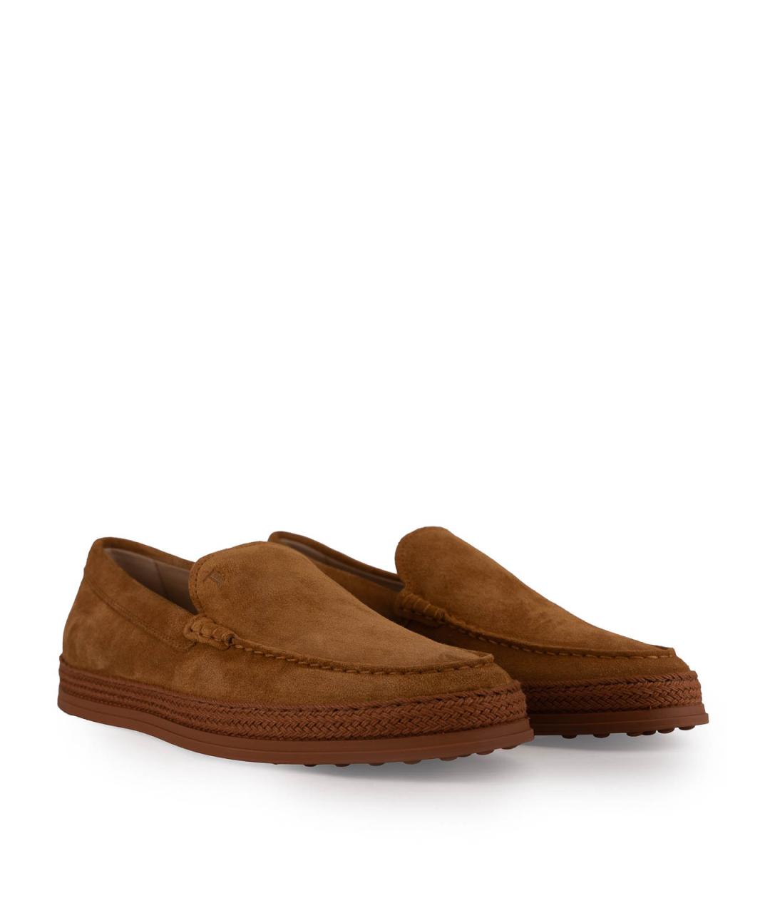 TOD'S Коричневые замшевые лоферы, фото 4
