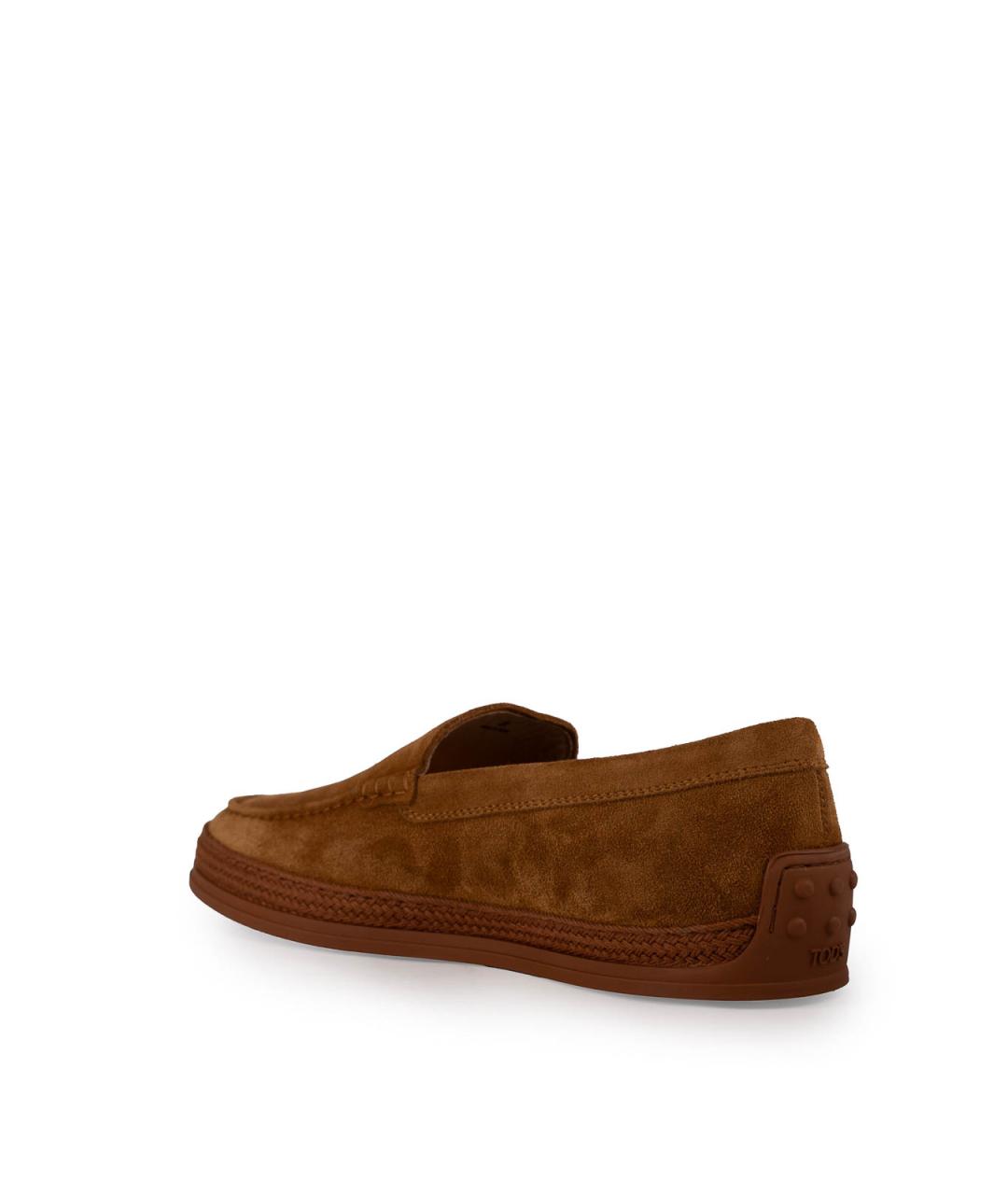 TOD'S Коричневые замшевые лоферы, фото 2