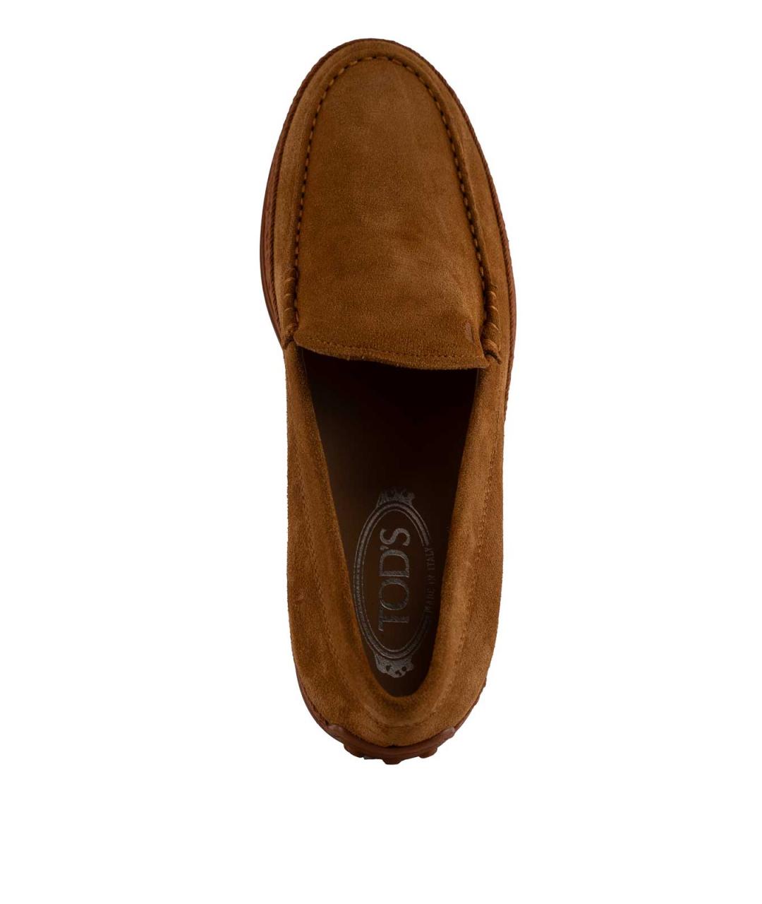TOD'S Коричневые замшевые лоферы, фото 3