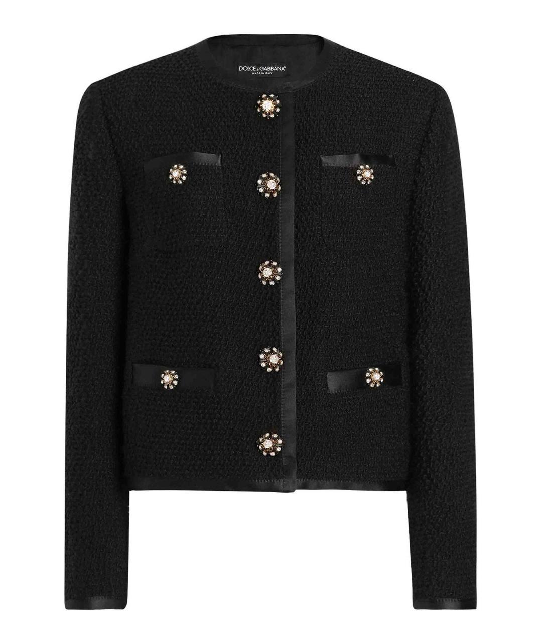 DOLCE&GABBANA Черный шерстяной жакет/пиджак, фото 1