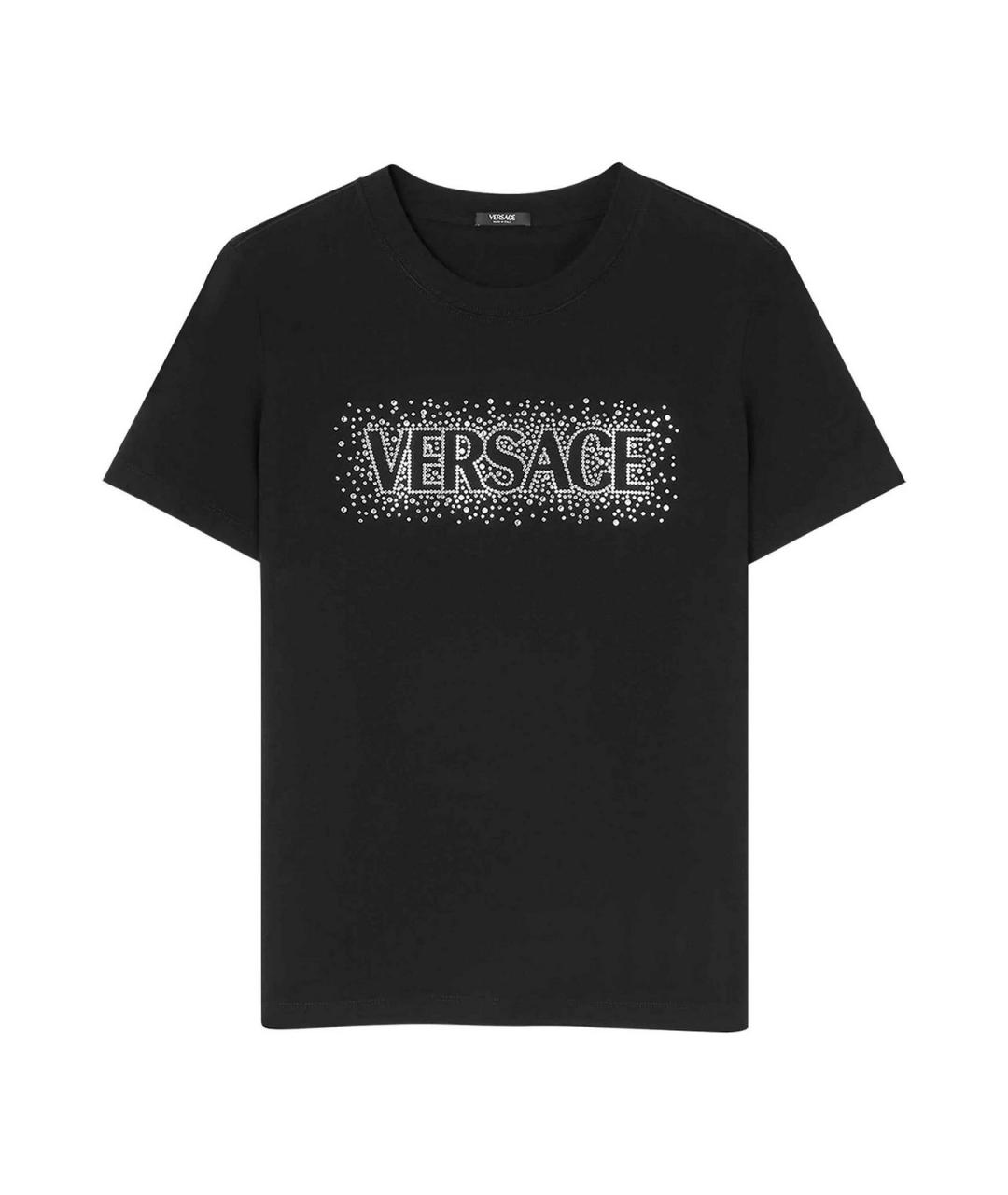 VERSACE Черная хлопковая футболка, фото 1