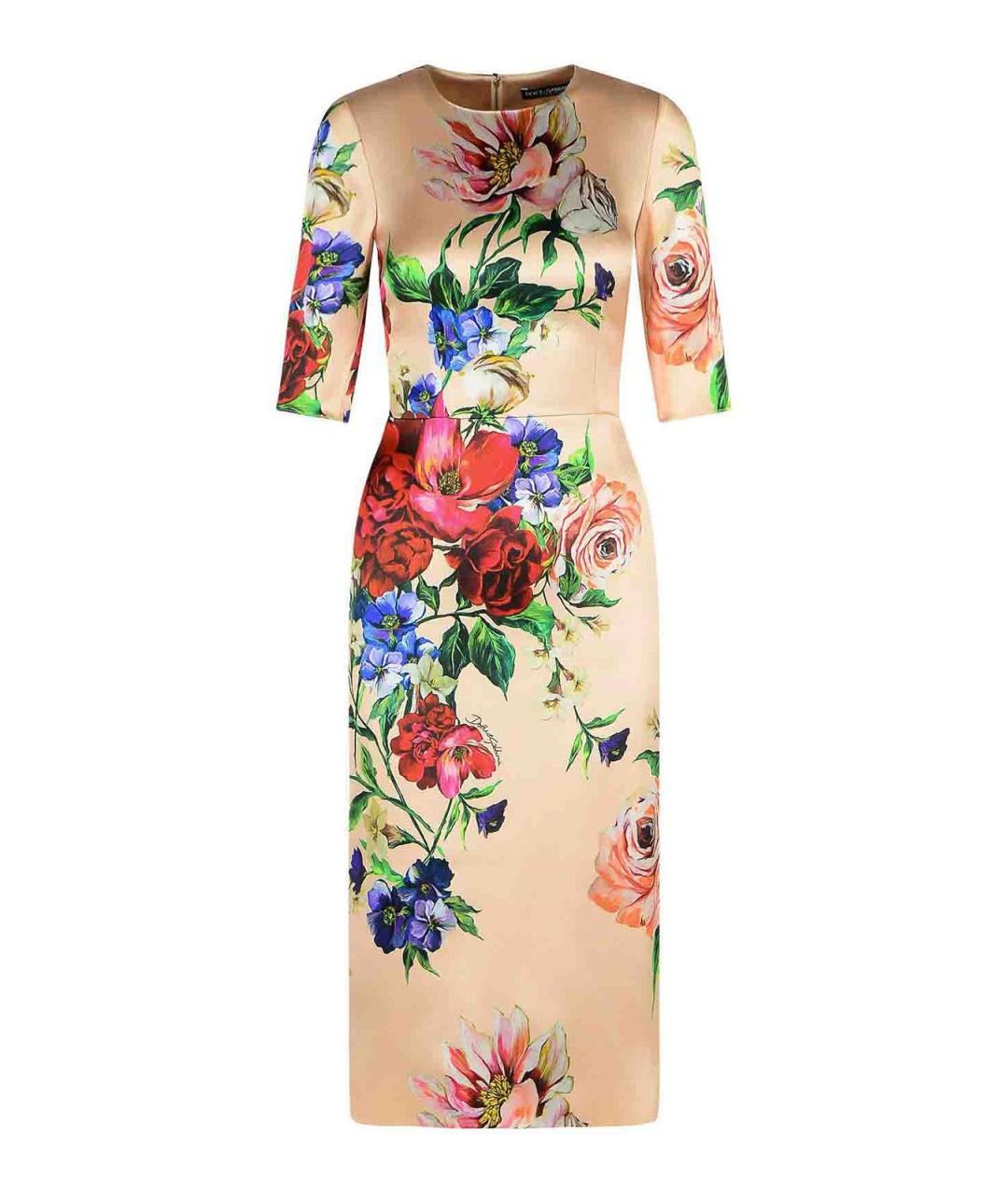DOLCE&GABBANA Мульти вискозное повседневное платье, фото 1