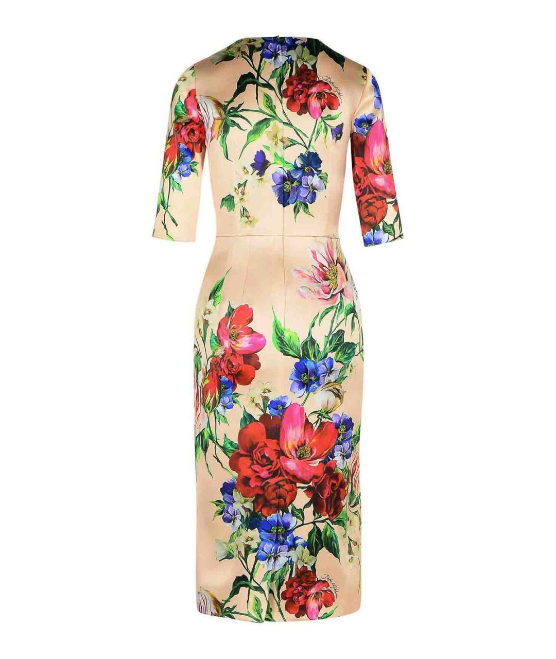 DOLCE&GABBANA Мульти вискозное повседневное платье, фото 2