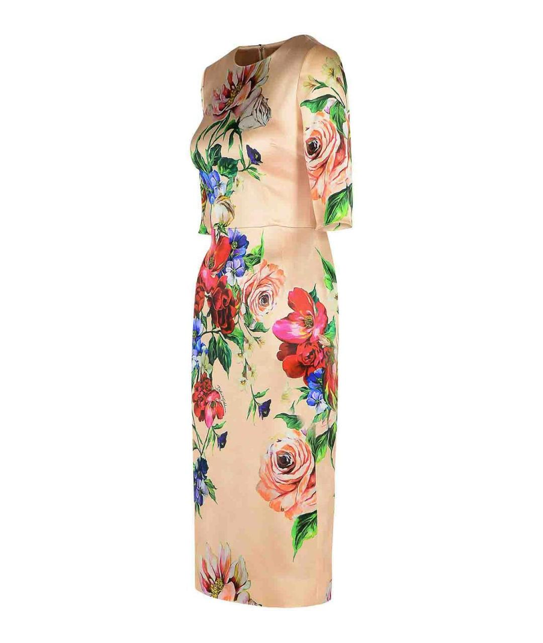 DOLCE&GABBANA Мульти вискозное повседневное платье, фото 3