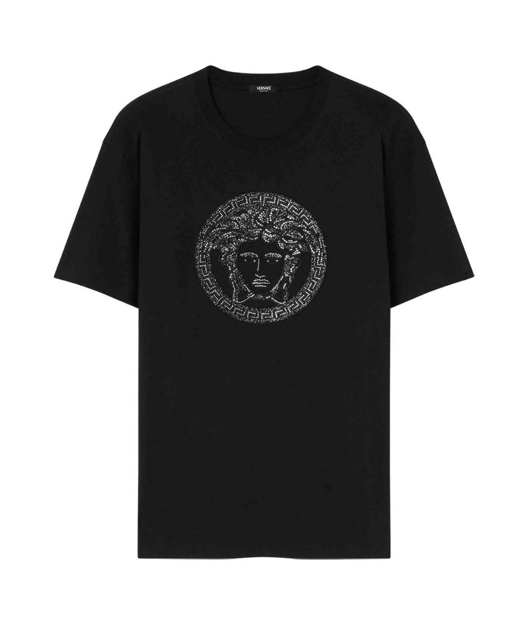 VERSACE Черная хлопковая футболка, фото 1