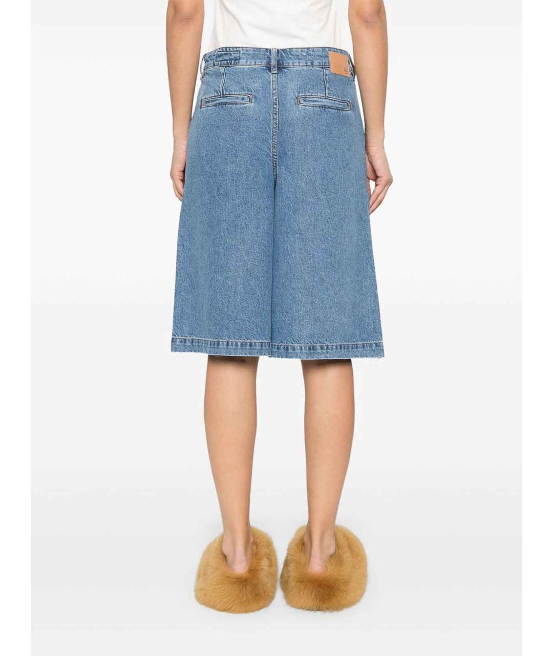 AG JEANS Синие хлопковые шорты, фото 4